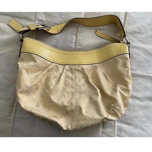 Coach Yellow Pouch Handbag - Picture 1 of 7